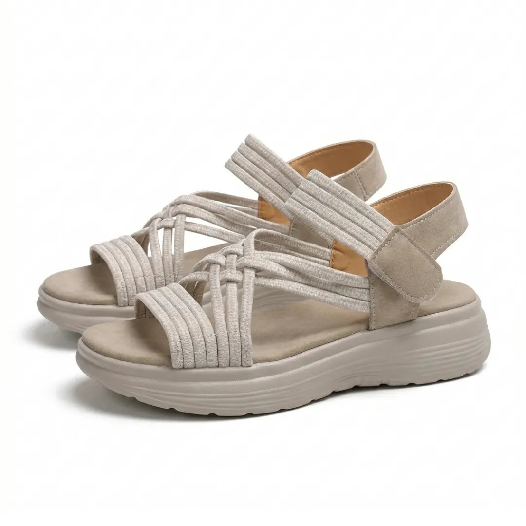 Ainara sandalias cómodas para mujer - ortopédicas con velcro