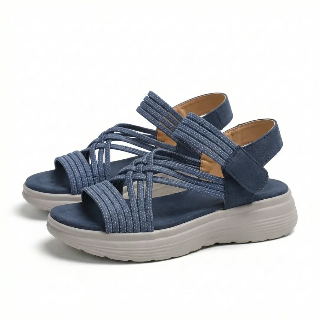 Ainara sandalias cómodas para mujer - ortopédicas con velcro