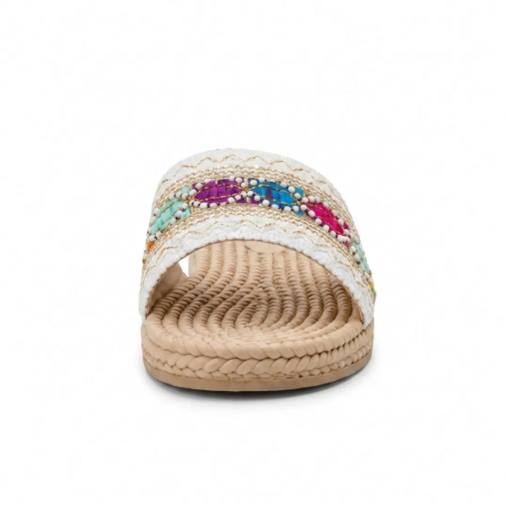 Amparo Chanclas de Pala Mujer - Bordado con Estilo Bohemio