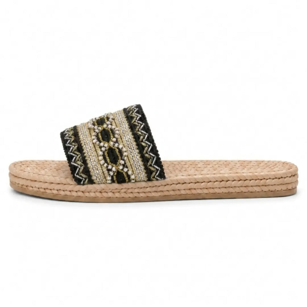 Amparo Chanclas de Pala Mujer - Bordado con Estilo Bohemio