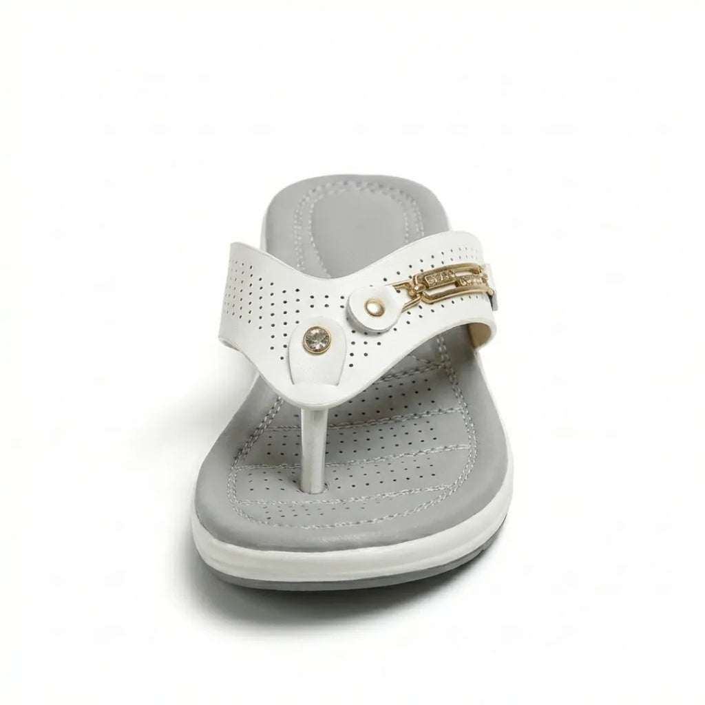 Chloe Chanclas Mujer de Cuña Cómodas - con Detalles Decorativos