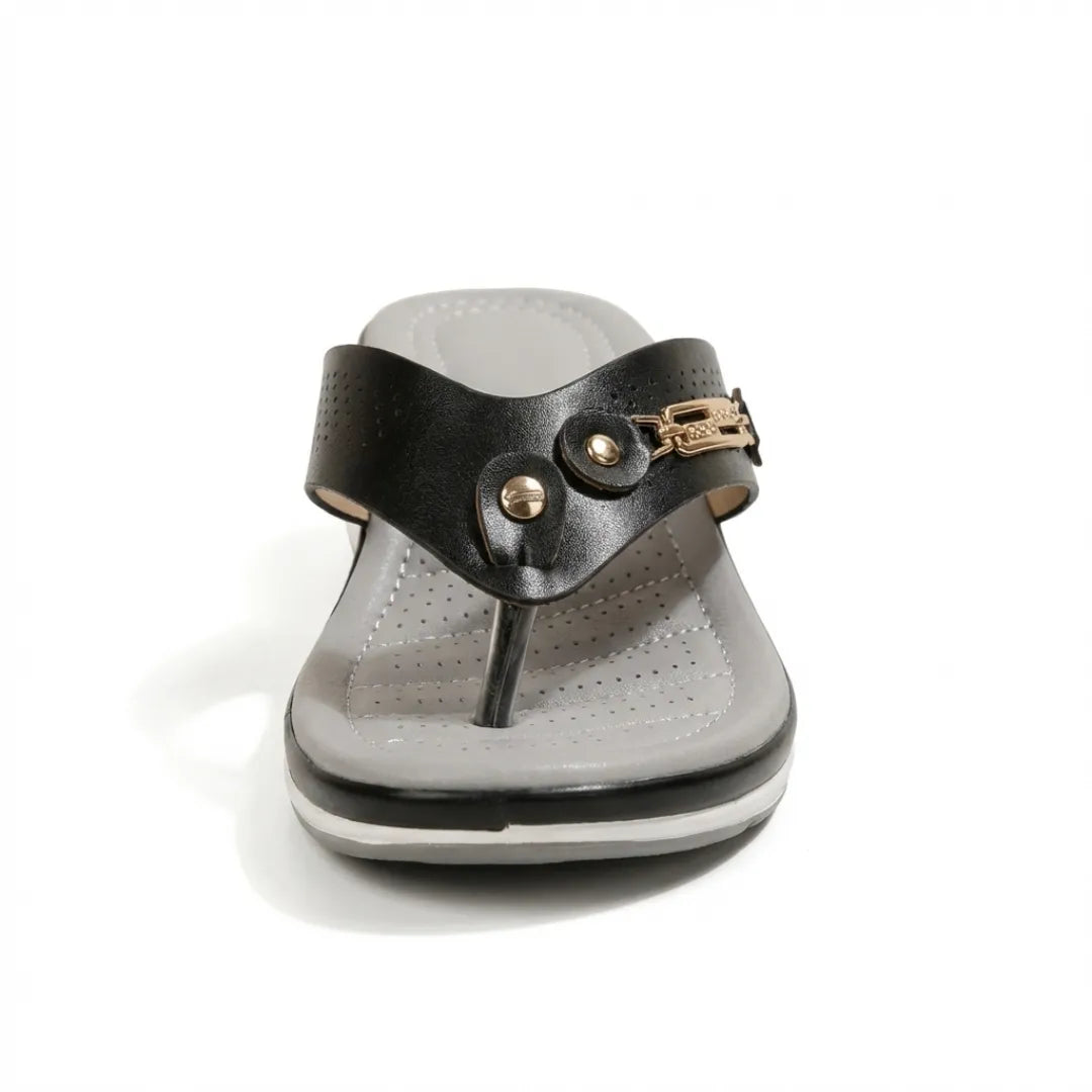 Chloe Chanclas Mujer de Cuña Cómodas - con Detalles Decorativos