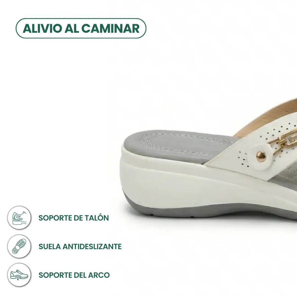 Chloe Chanclas Mujer de Cuña Cómodas - con Detalles Decorativos