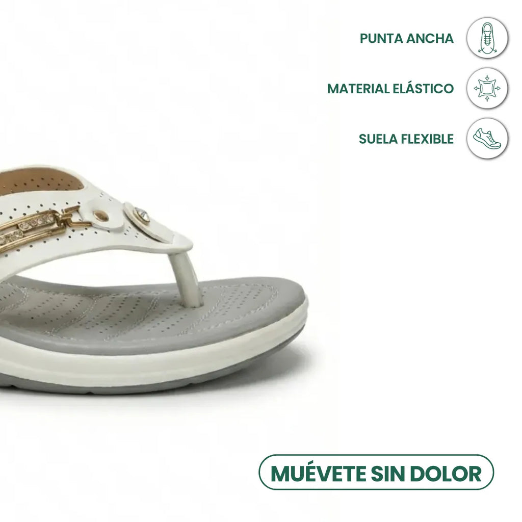 Chloe Chanclas Mujer de Cuña Cómodas - con Detalles Decorativos