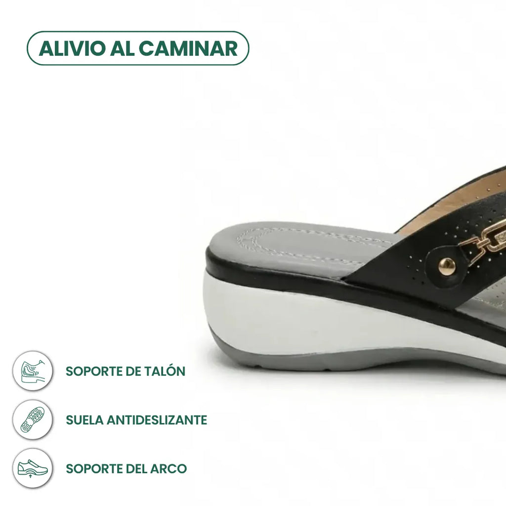 Chloe Chanclas Mujer de Cuña Cómodas - con Detalles Decorativos