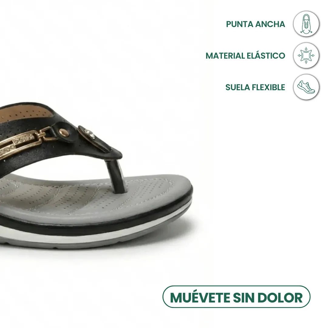 Chloe Chanclas Mujer de Cuña Cómodas - con Detalles Decorativos