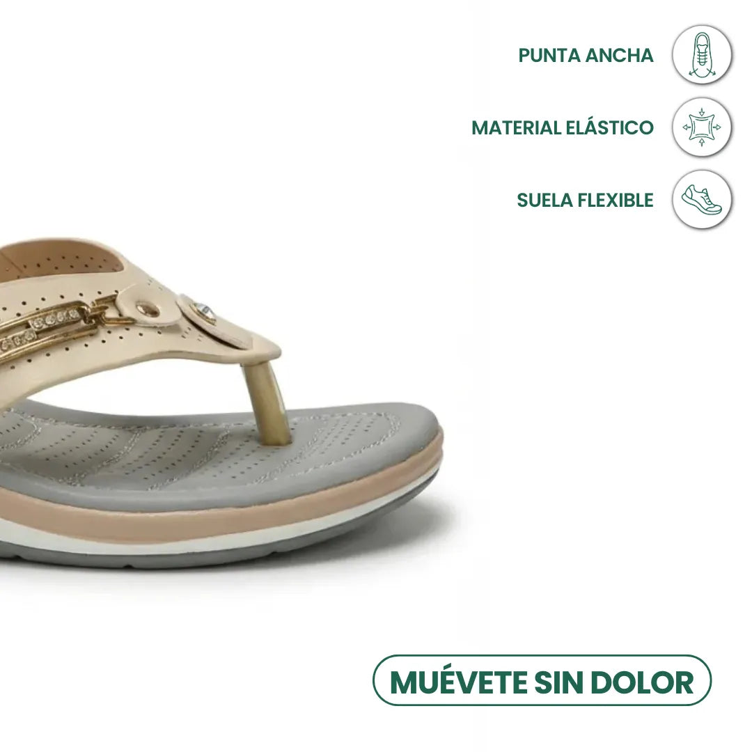 Chloe Chanclas Mujer de Cuña Cómodas - con Detalles Decorativos