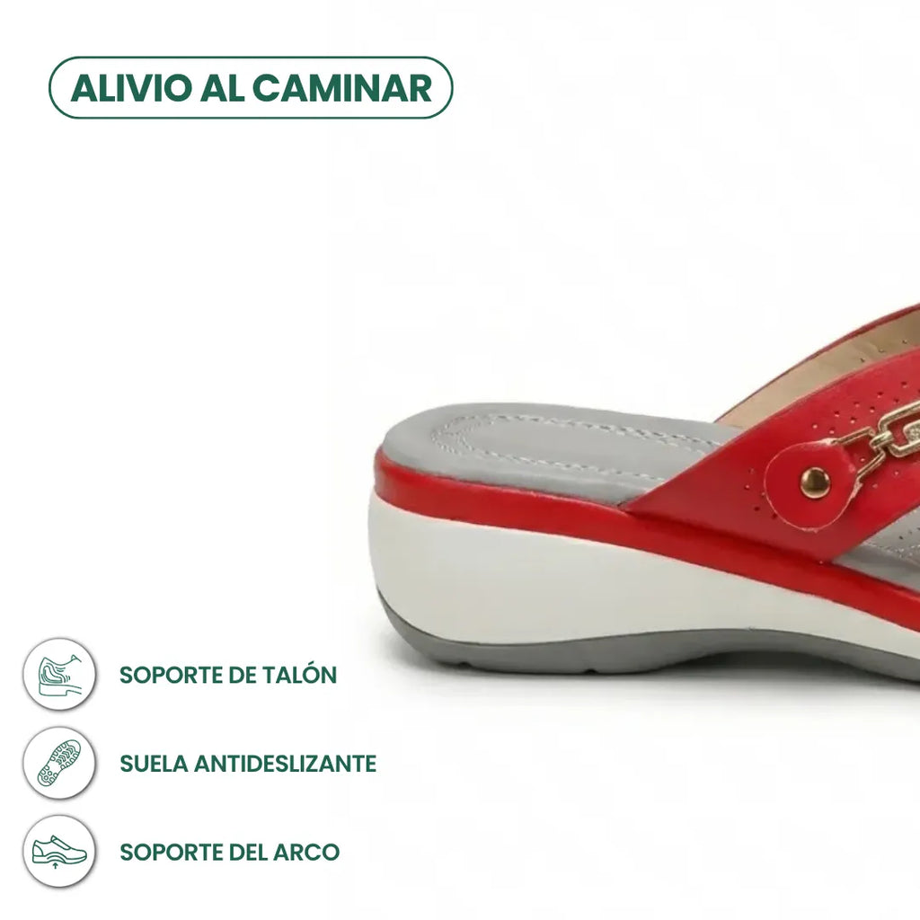 Chloe Chanclas Mujer de Cuña Cómodas - con Detalles Decorativos