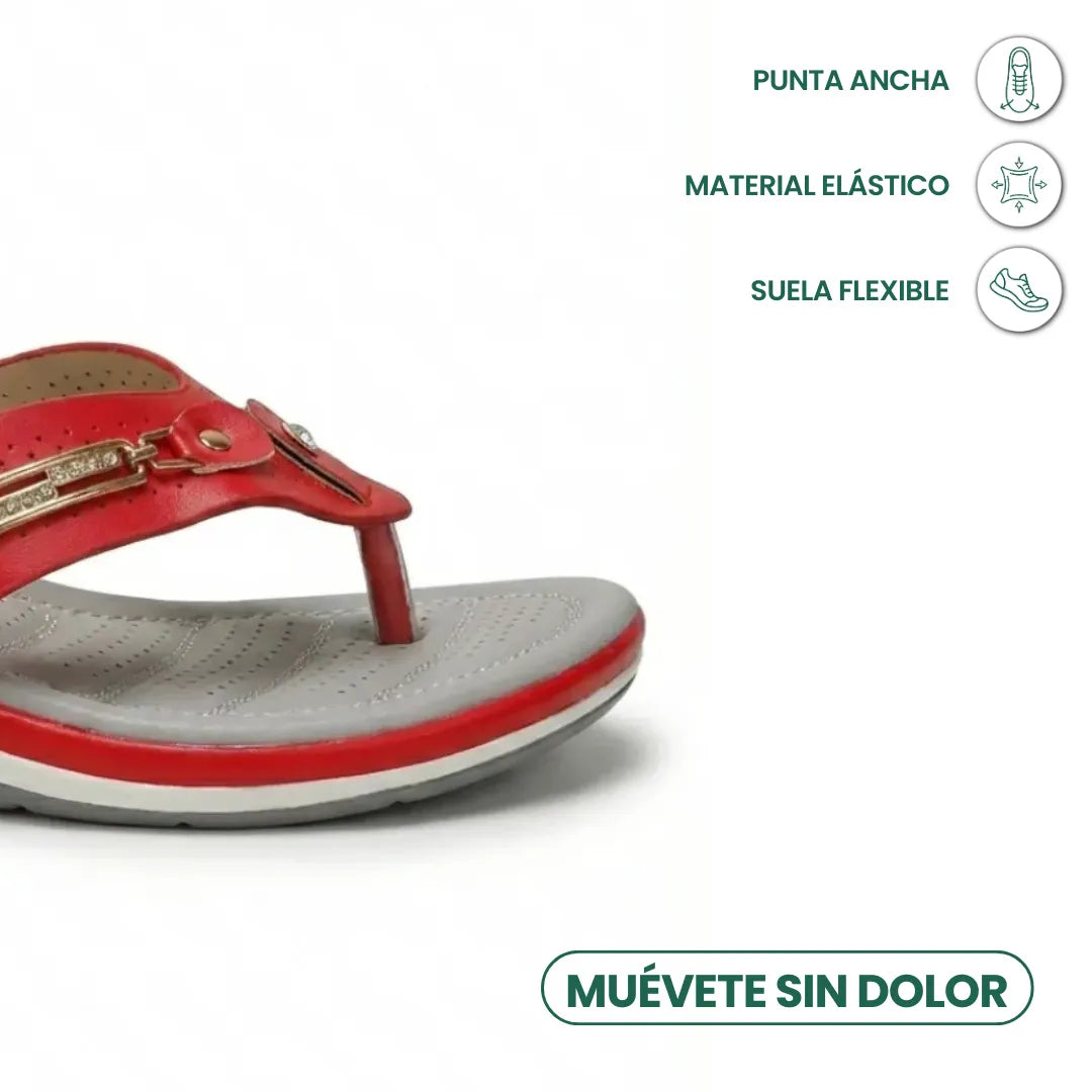 Chloe Chanclas Mujer de Cuña Cómodas - con Detalles Decorativos