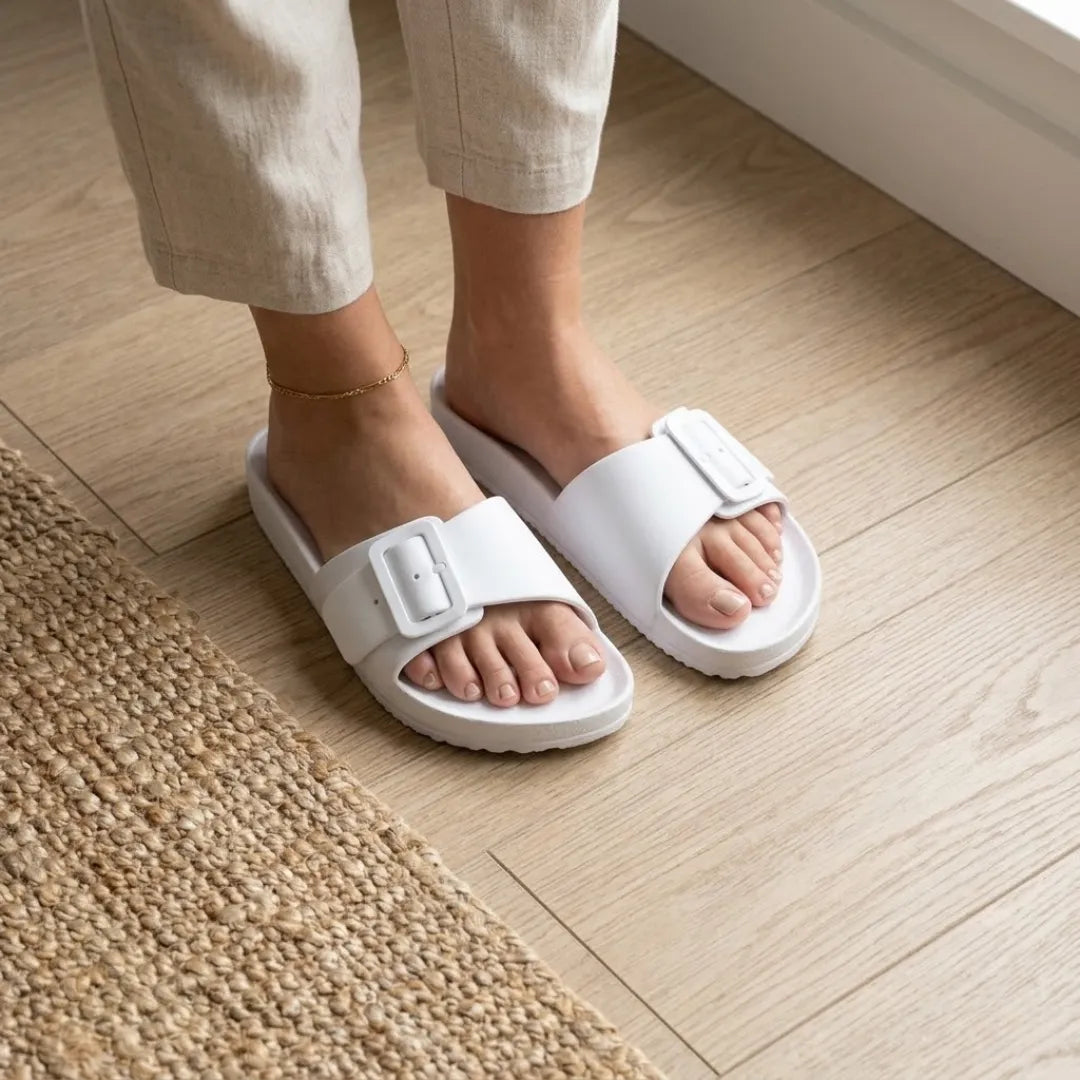 Coral Chanclas Mujer con Soporte de Arco y Hebilla Ajustable