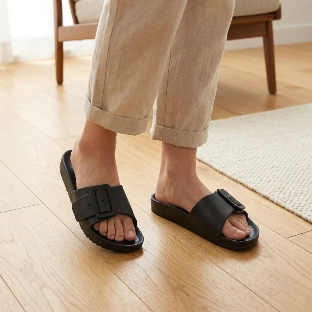 Coral Chanclas Mujer con Soporte de Arco y Hebilla Ajustable