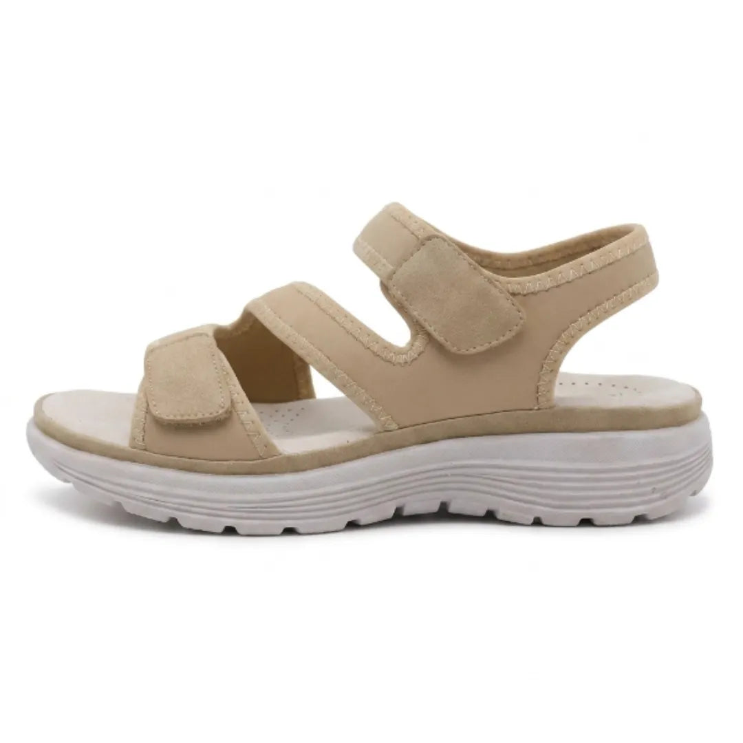Dafne Sandalias Mujer Cómodas con Velcro y Cuña Amortiguada