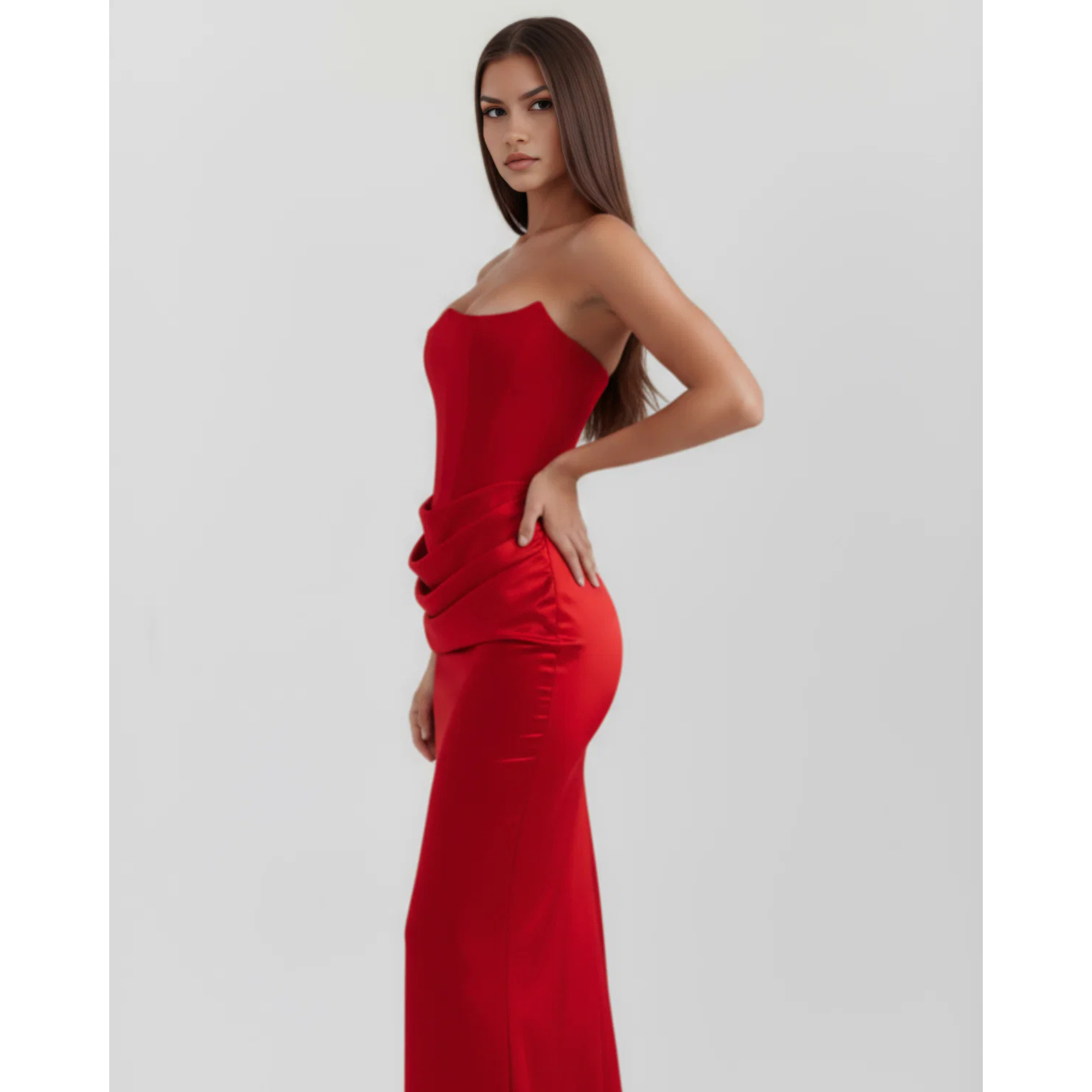 Velth | Vestido con corsé sin tirantes esculpido