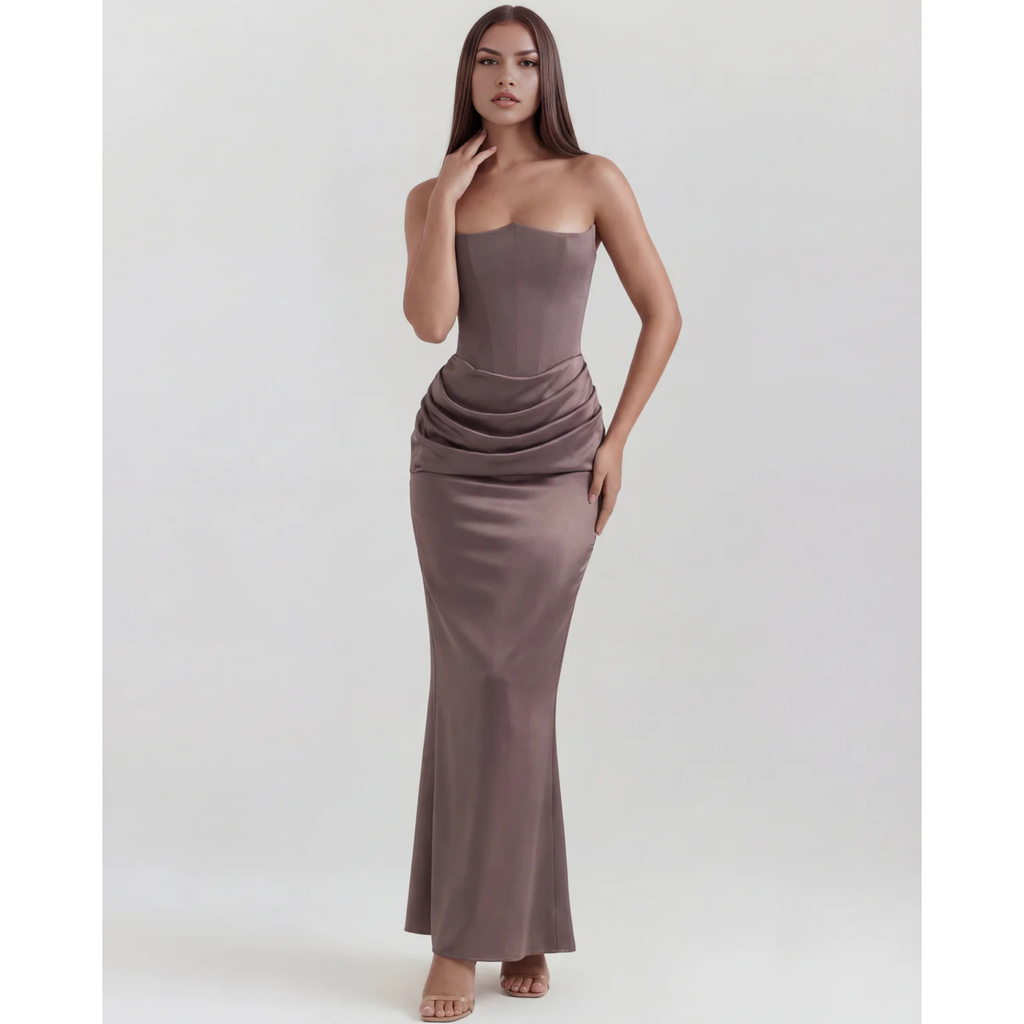 Velth | Vestido con corsé sin tirantes esculpido