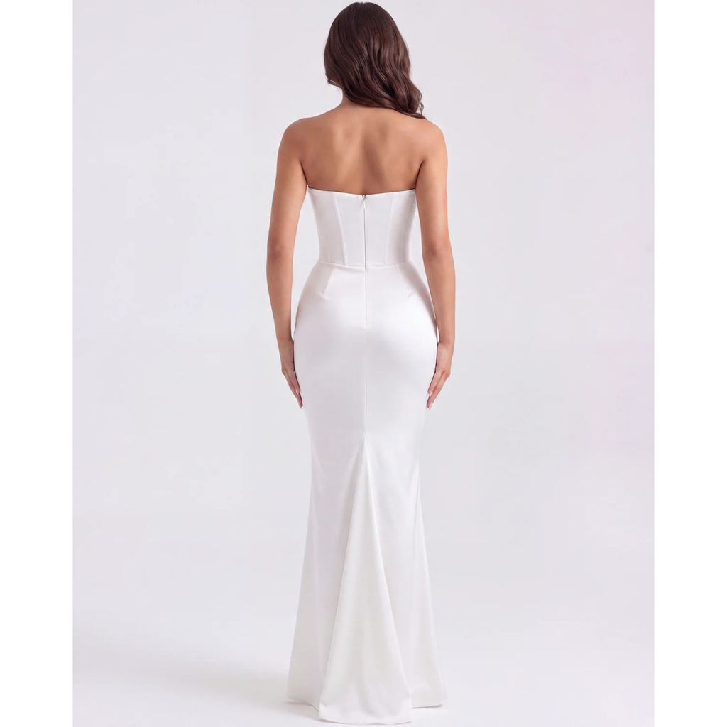 Velth | Vestido con corsé sin tirantes esculpido