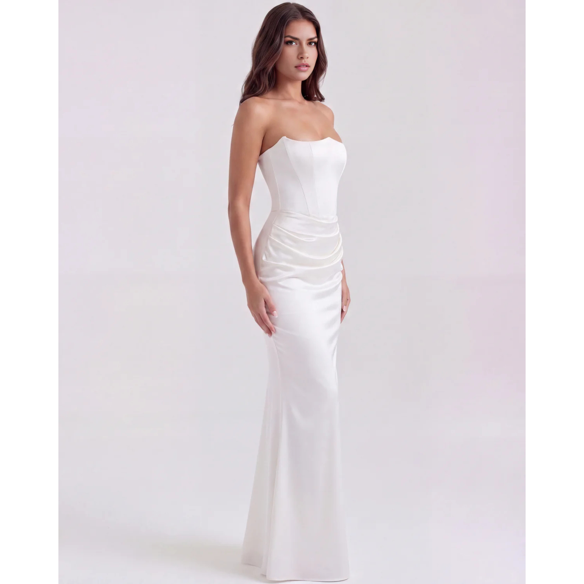 Velth | Vestido con corsé sin tirantes esculpido