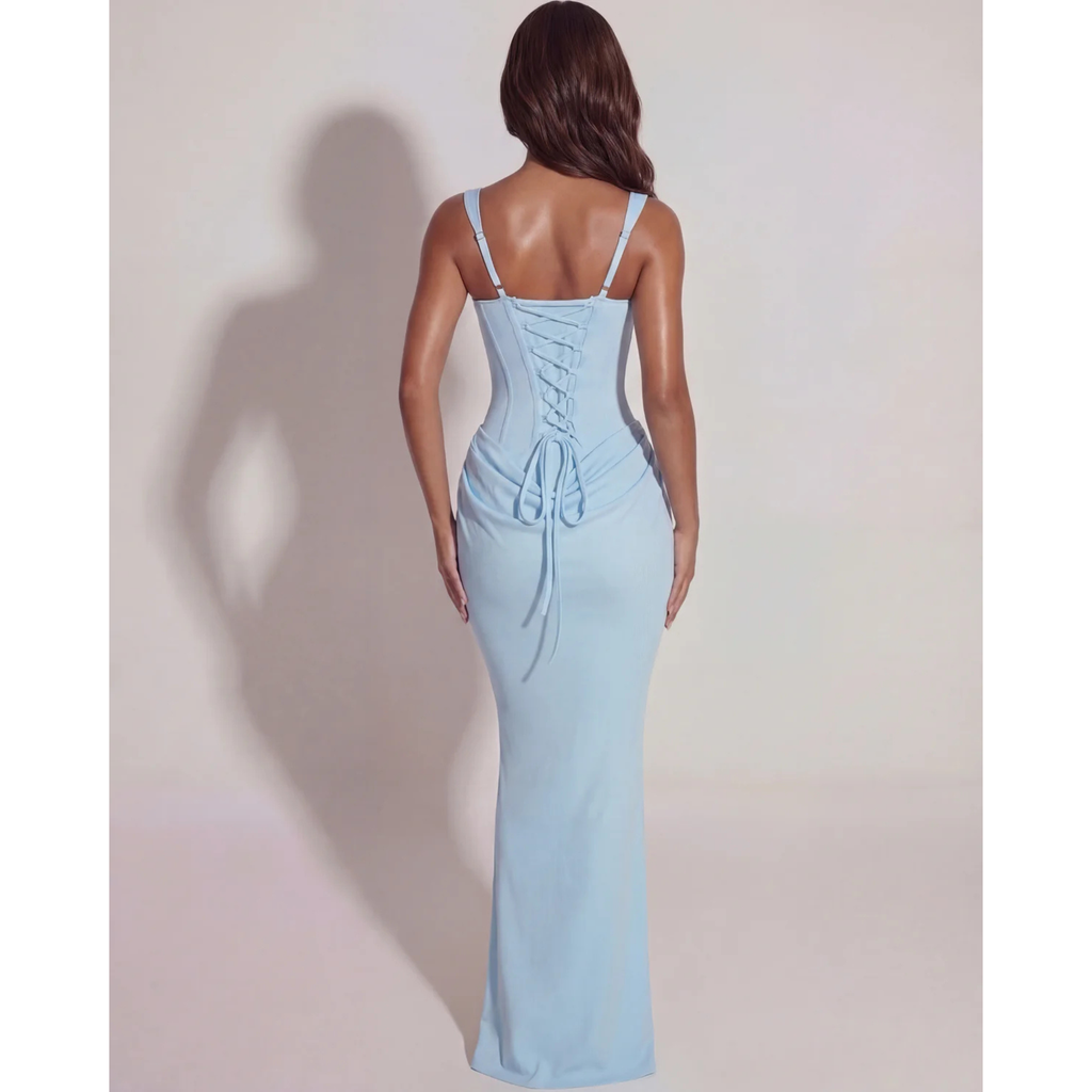 Velth | Vestido largo ajustado con cordones
