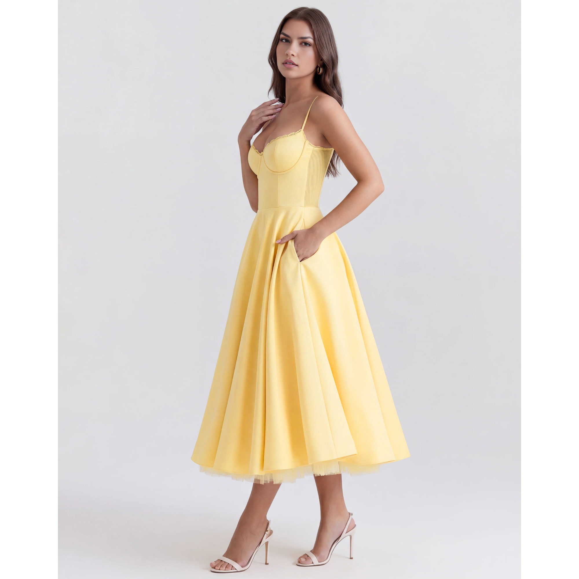 Velth| Vestido midi romántico de verano