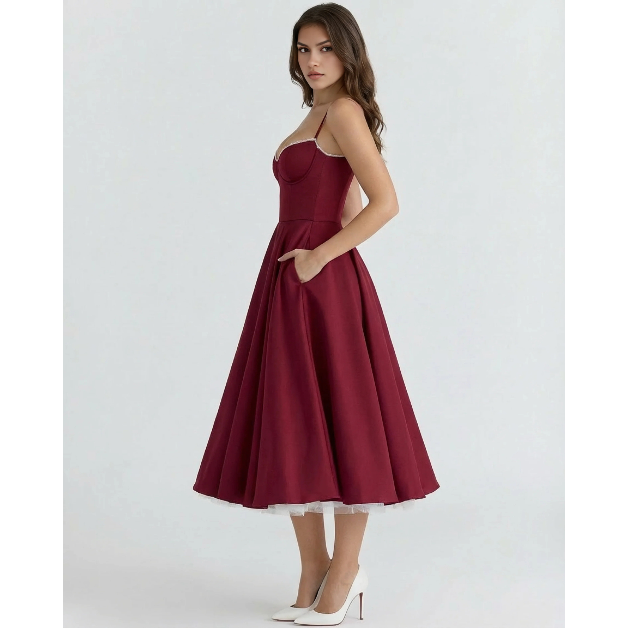 Velth| Vestido midi romántico de verano