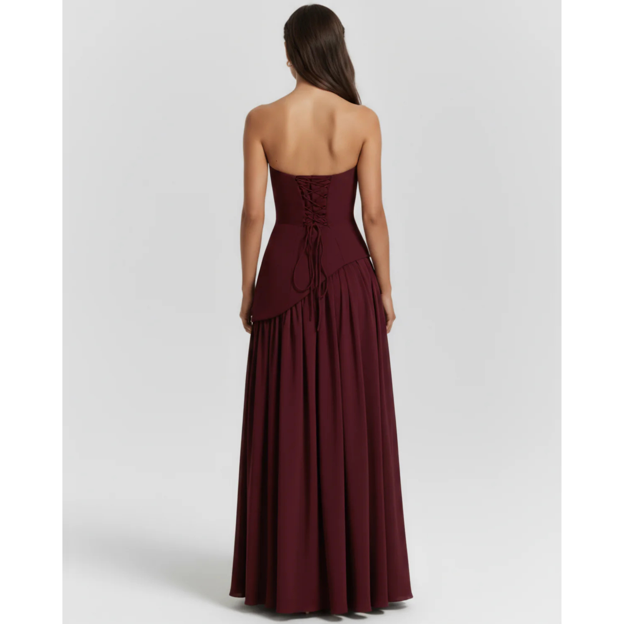 Velth| Vestido largo y elegante con cuello tipo bufanda