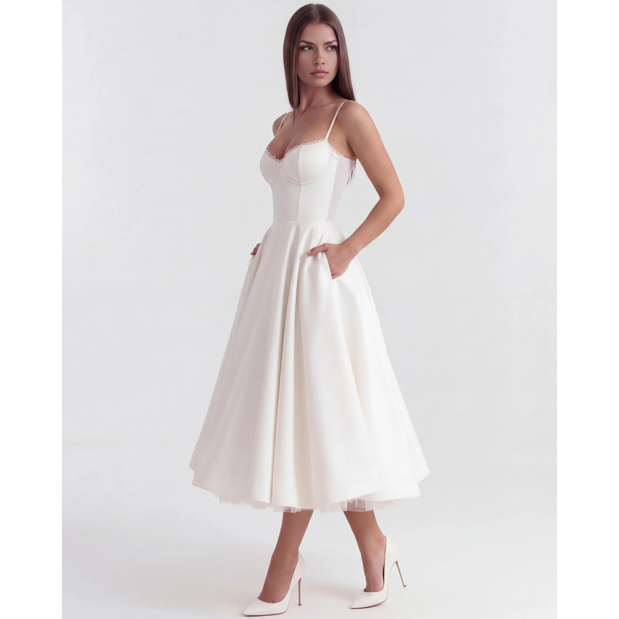 Velth| Vestido midi romántico de verano