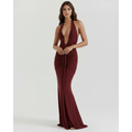 Velth | Vestido largo con escote halter