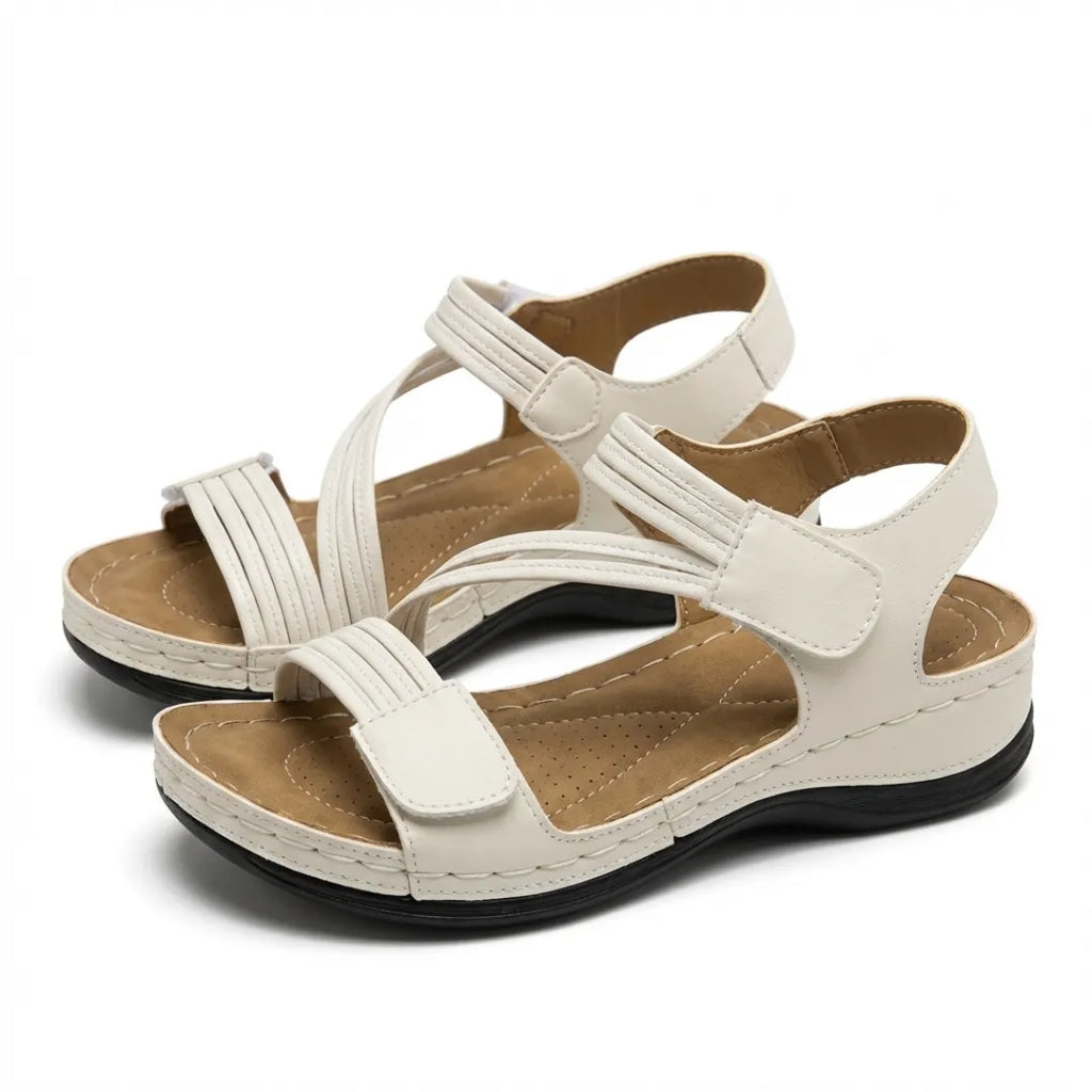 Eva Sandalias Mujer Cómodas - Tiras Ajustables Con Velcro
