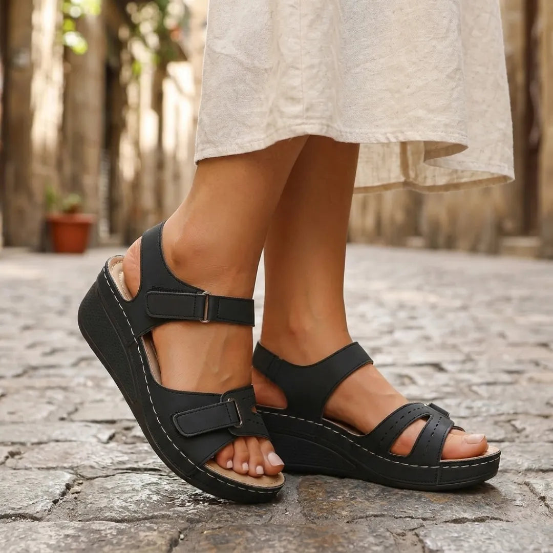 Gema Sandalias de mujer cómodas con cuña para verano