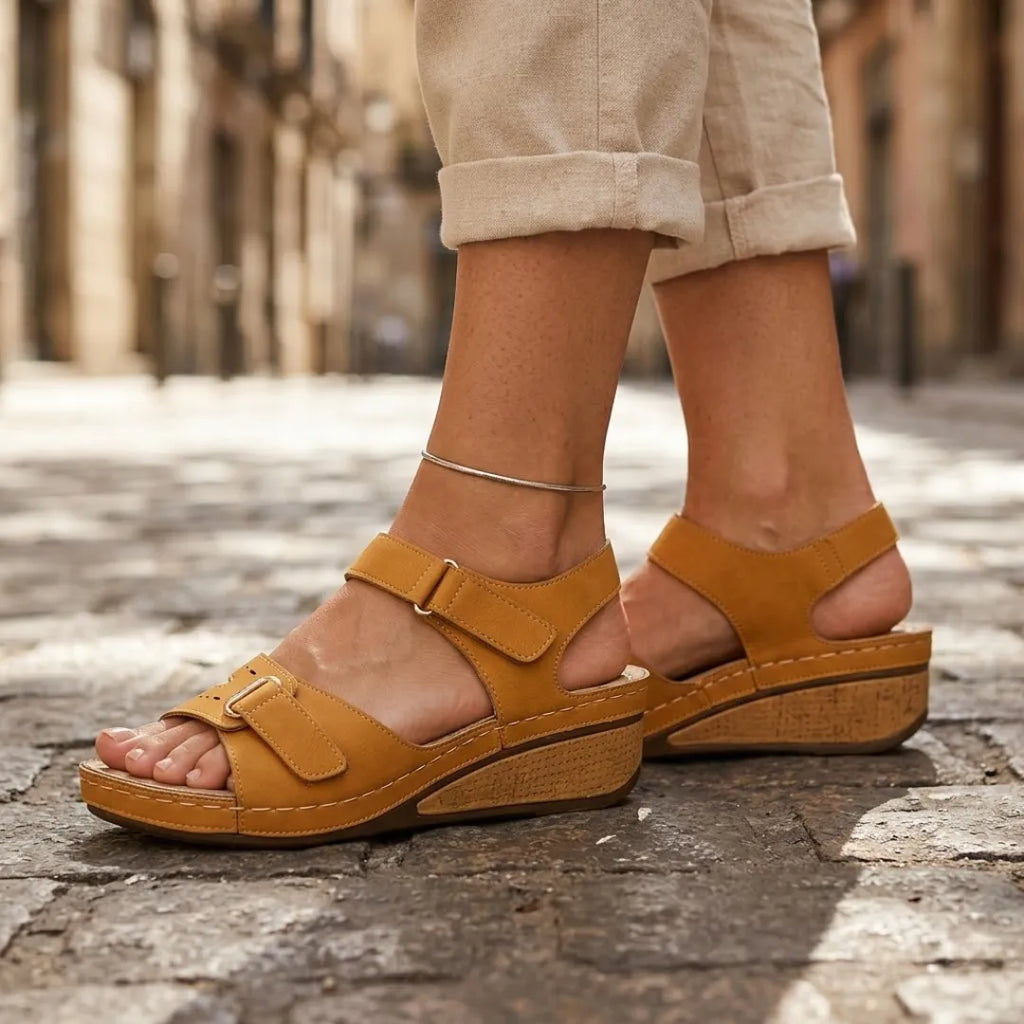 Gema Sandalias de mujer cómodas con cuña para verano