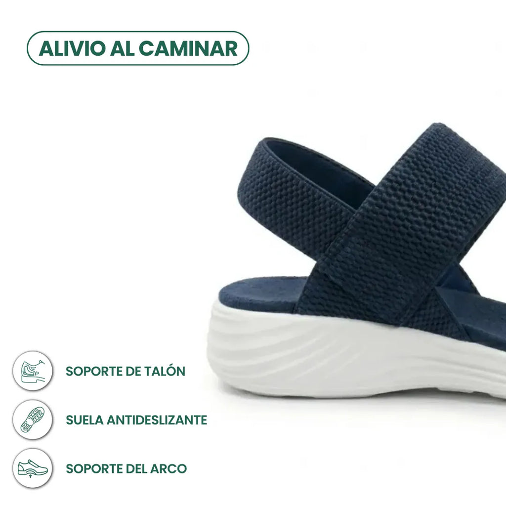 Irene Sandalias planas para mujer con tiras elásticas estilo romano