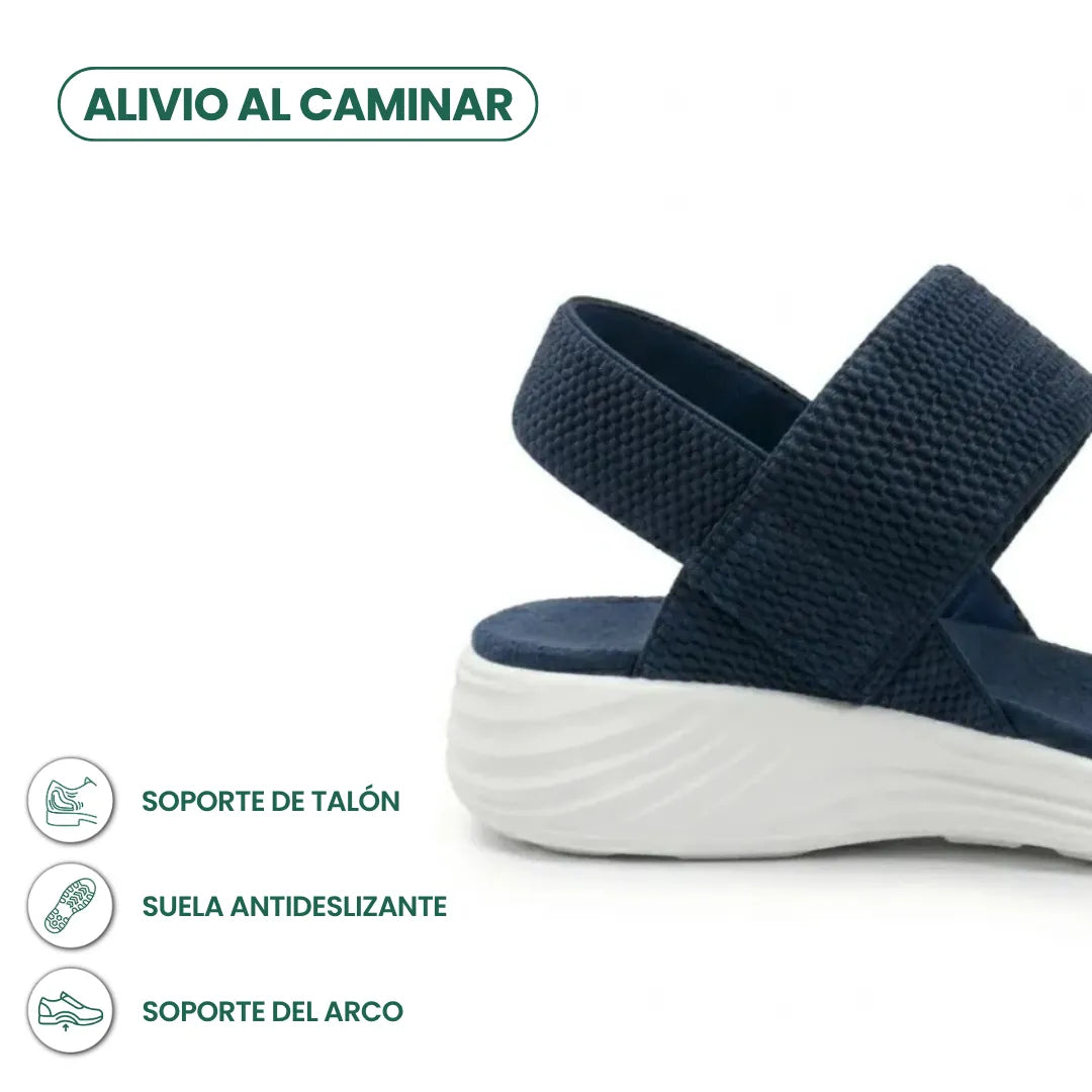 Irene Sandalias planas para mujer con tiras elásticas estilo romano