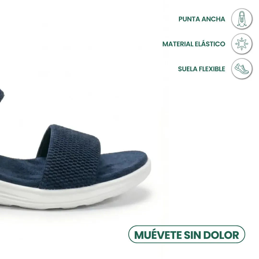 Irene Sandalias planas para mujer con tiras elásticas estilo romano