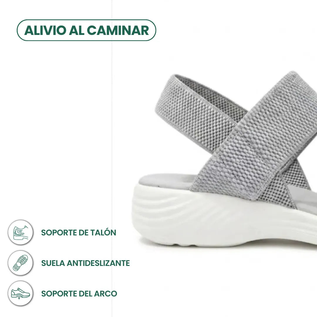 Irene Sandalias planas para mujer con tiras elásticas estilo romano