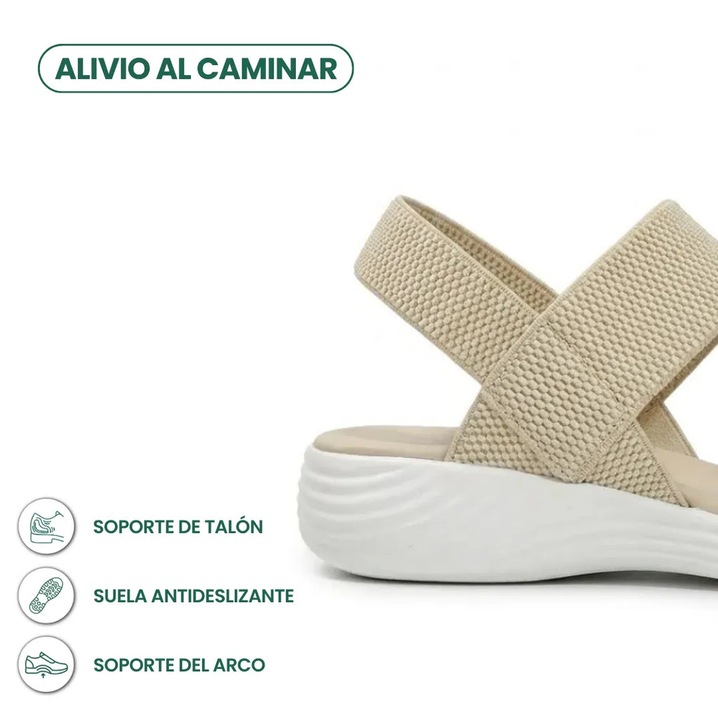 Irene Sandalias planas para mujer con tiras elásticas estilo romano