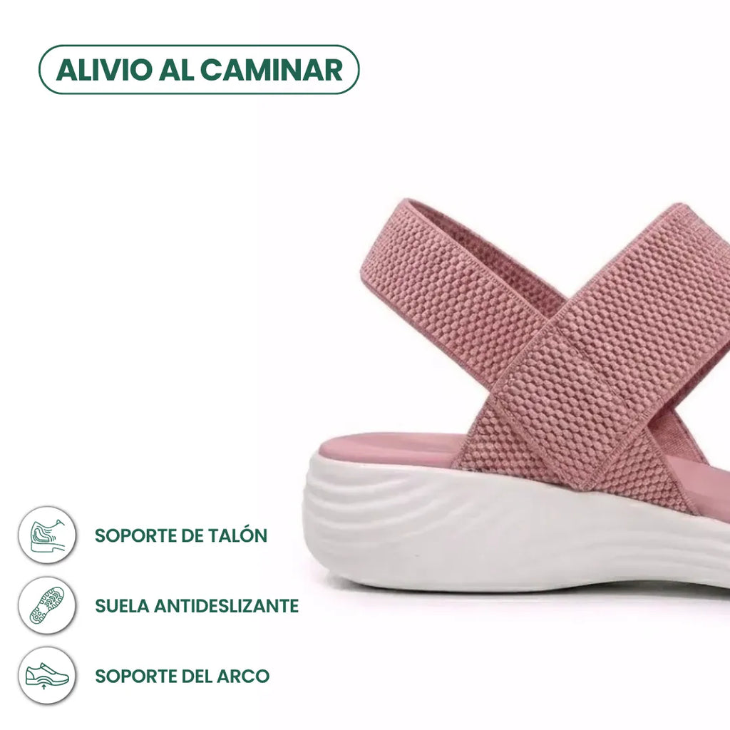 Irene Sandalias planas para mujer con tiras elásticas estilo romano