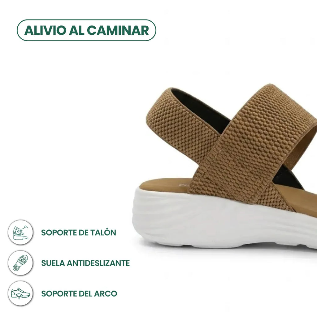 Irene Sandalias planas para mujer con tiras elásticas estilo romano