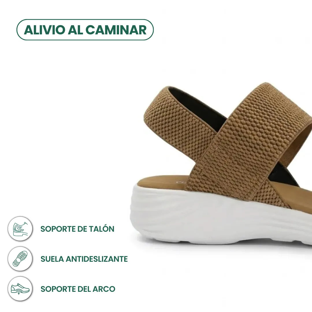 Irene Sandalias planas para mujer con tiras elásticas estilo romano