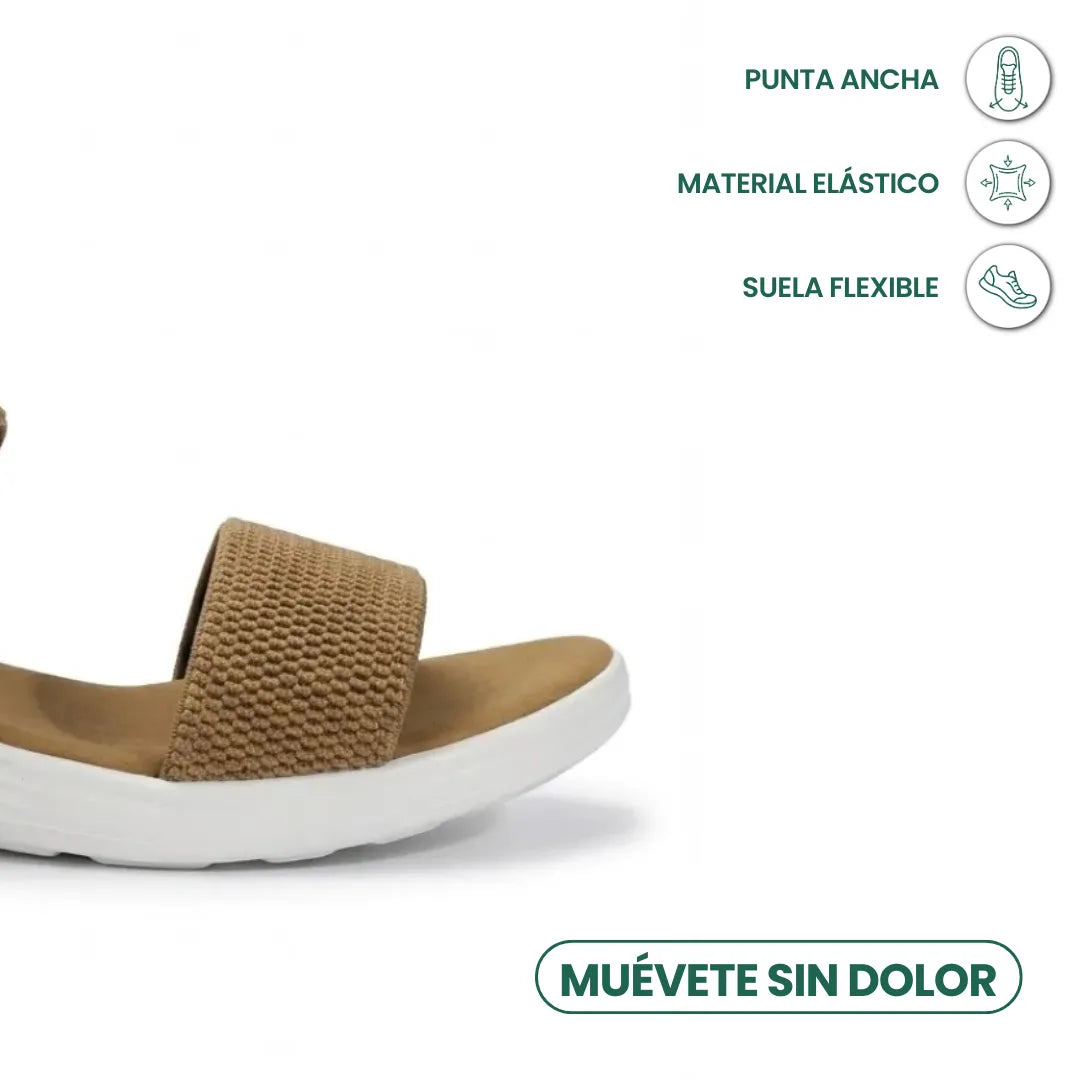 Irene Sandalias planas para mujer con tiras elásticas estilo romano