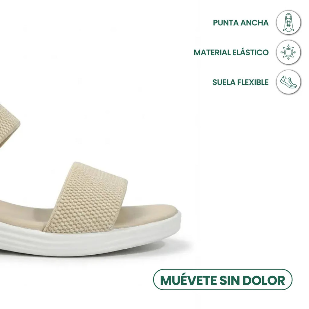 Irene Sandalias planas para mujer con tiras elásticas estilo romano