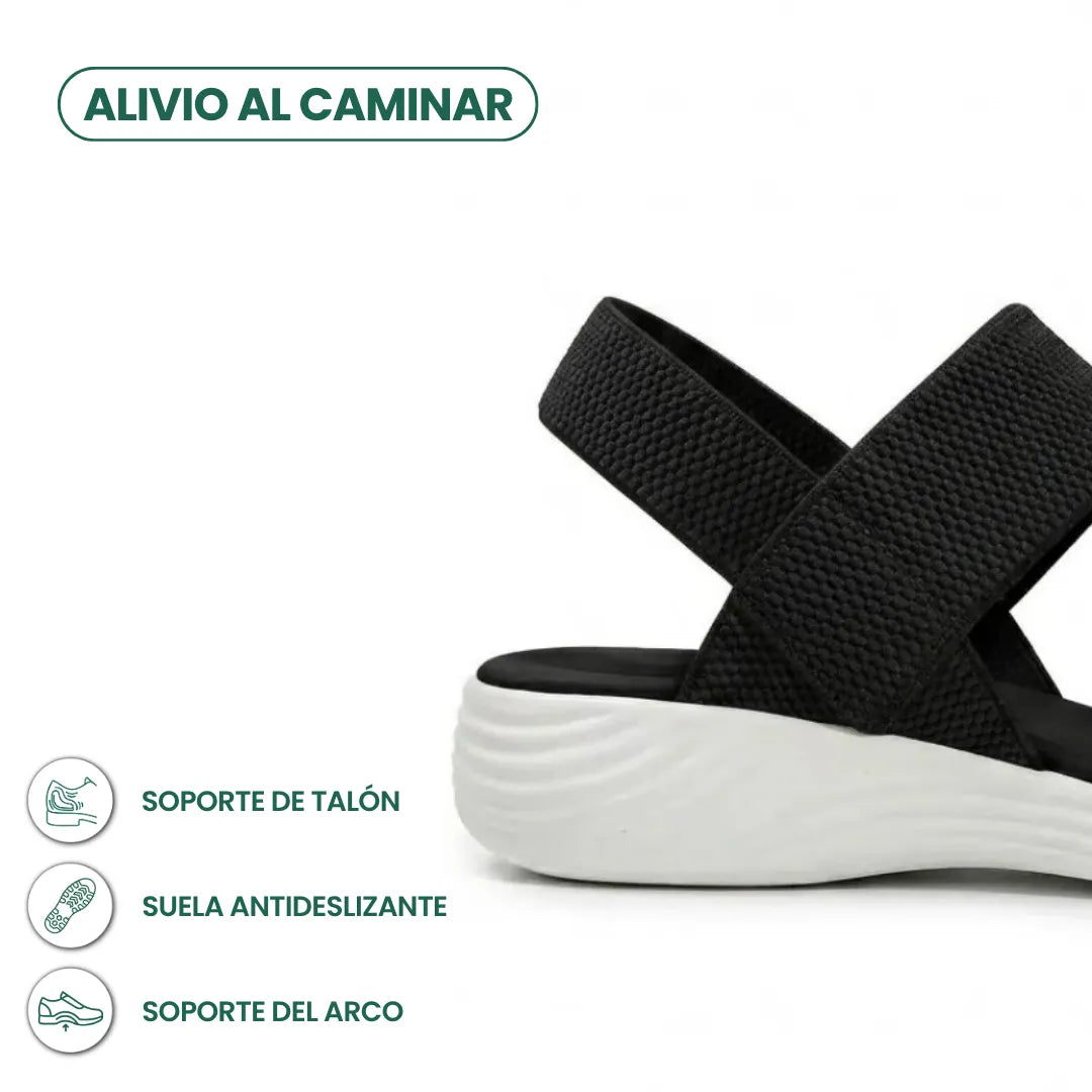 Irene Sandalias planas para mujer con tiras elásticas estilo romano