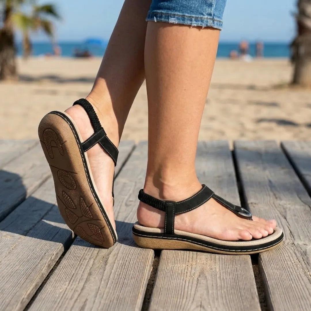 Julia Sandalias de estilo bohemio cómodas para mujer