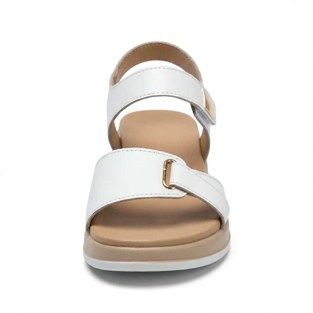 Lea Sandalias de cuero con velcro para mujer