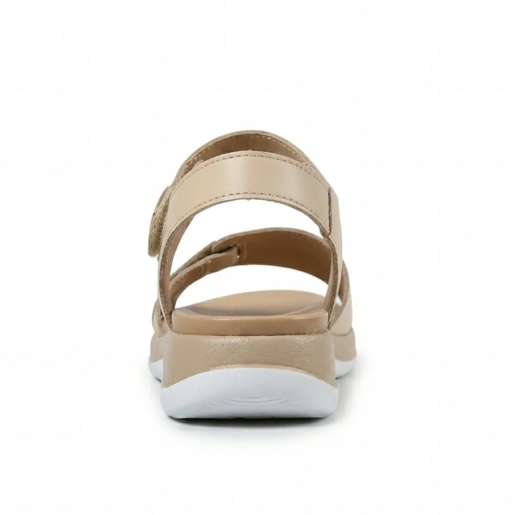 Lea Sandalias de cuero con velcro para mujer