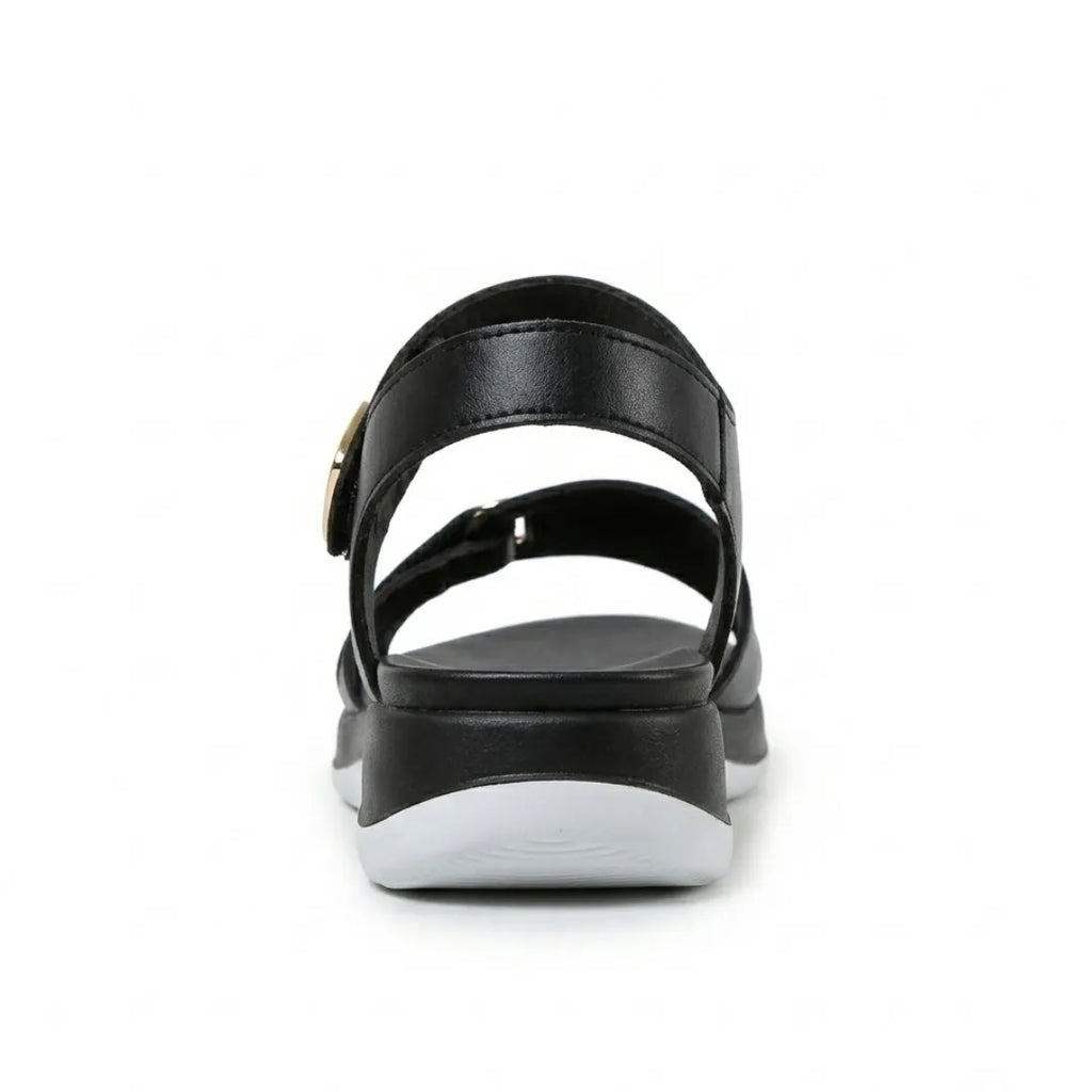 Lea Sandalias de cuero con velcro para mujer
