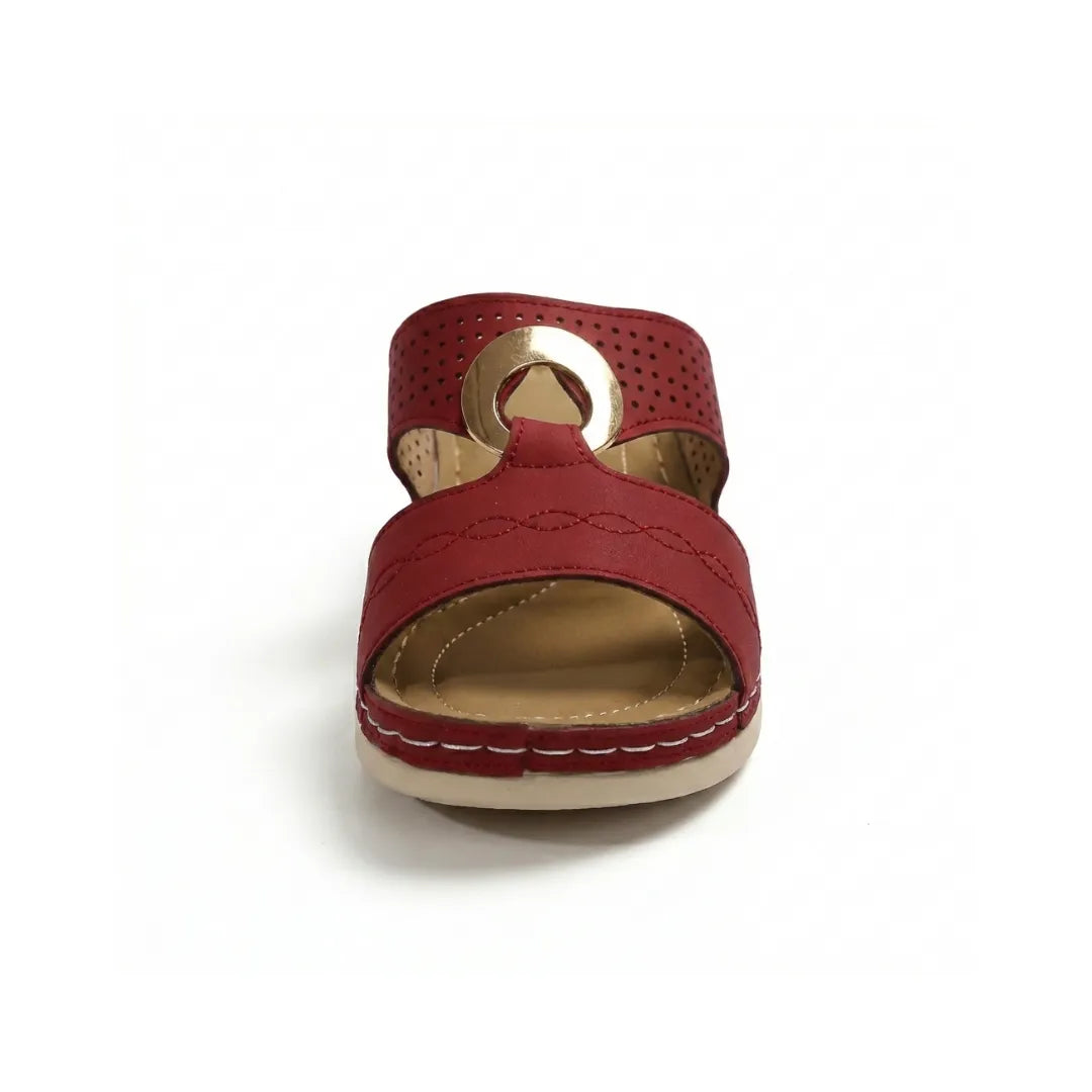 Mia Sandalias Mujer Cómodas de Cuña Baja y Suela Amortiguada