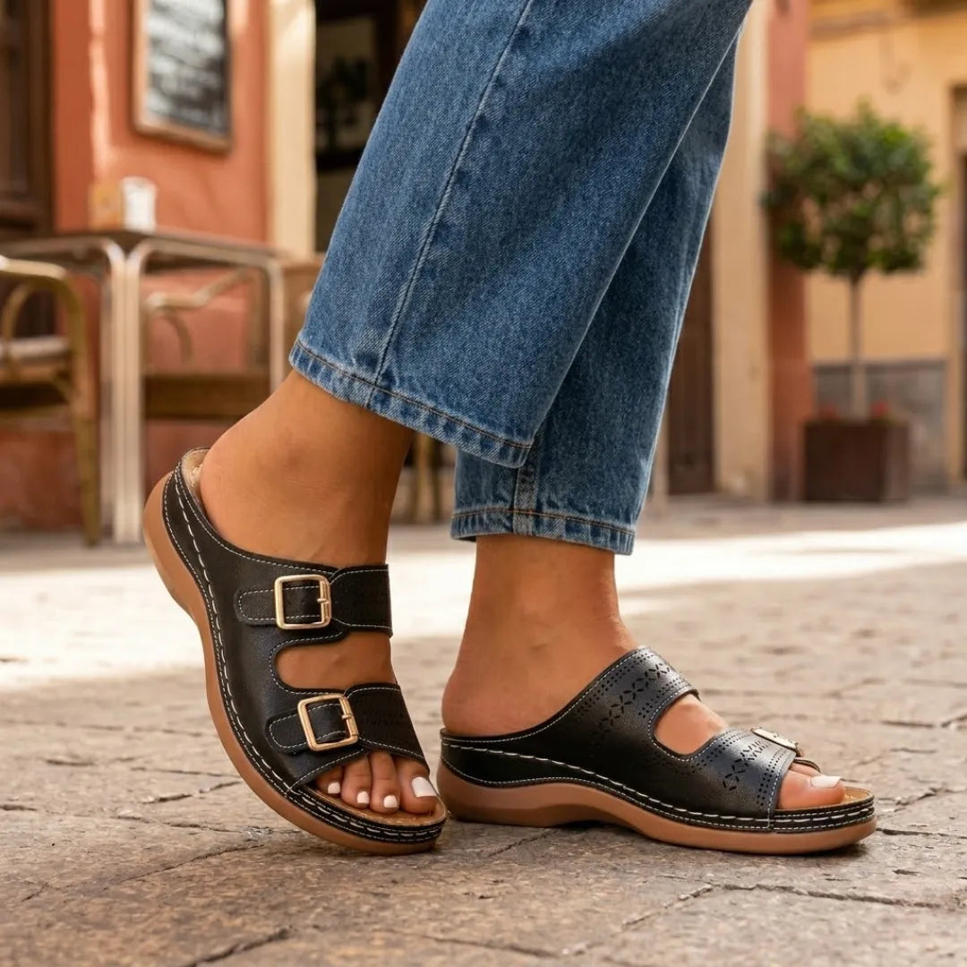 Alba - Sandalias Ortopédicas de Cuña para mujer