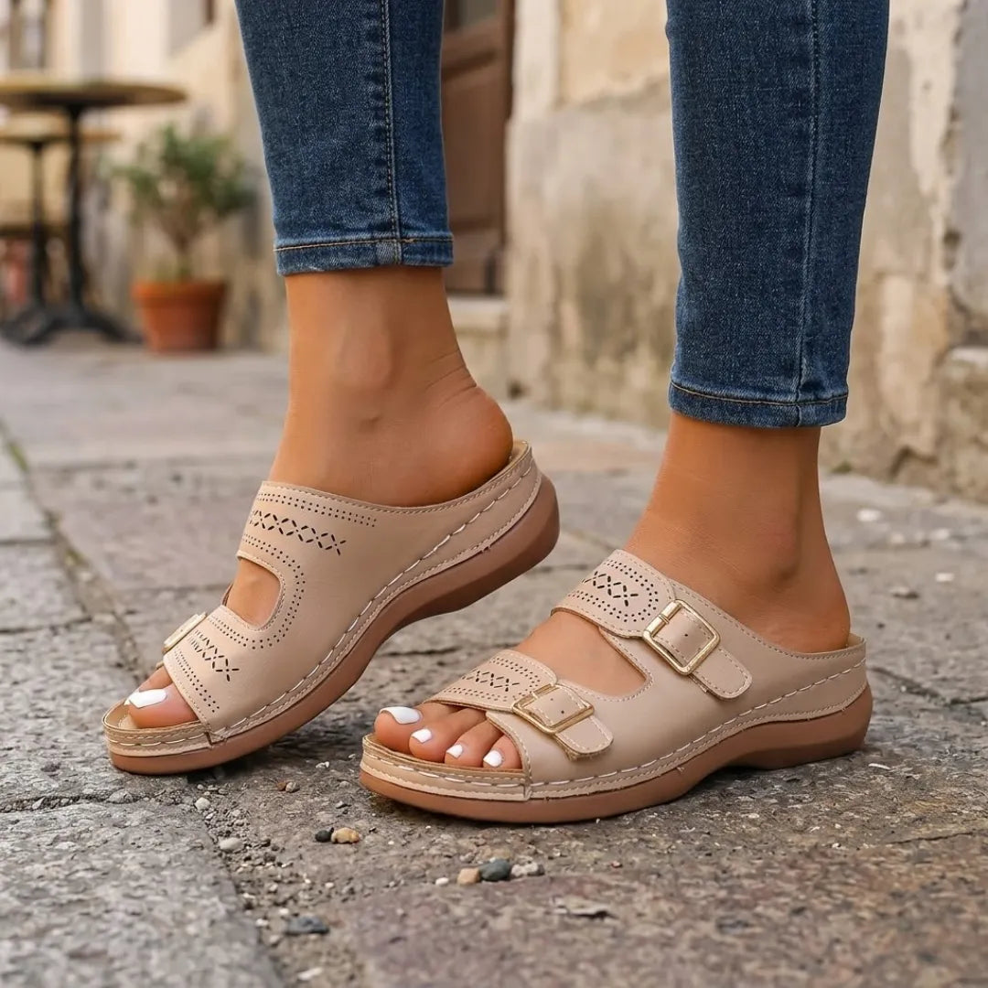 Alba - Sandalias Ortopédicas de Cuña para mujer