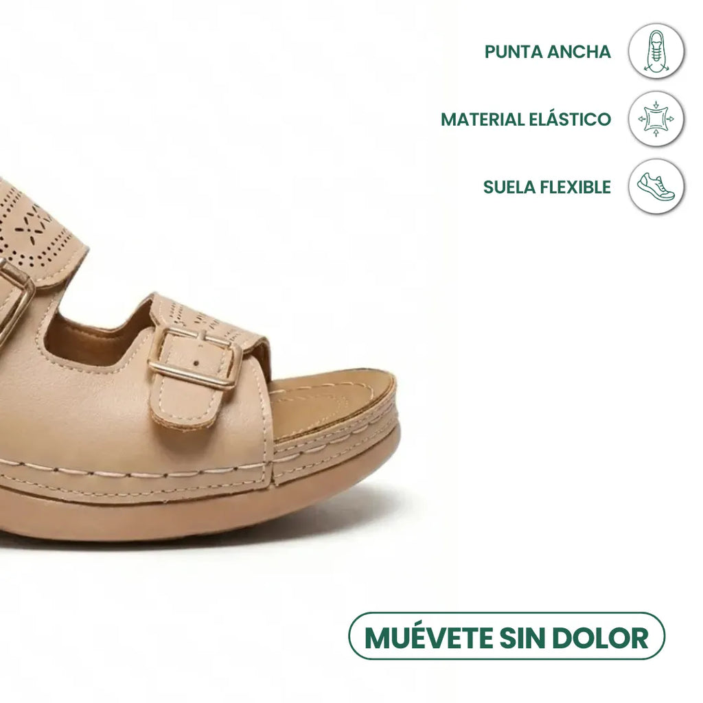Alba - Sandalias Ortopédicas de Cuña para mujer