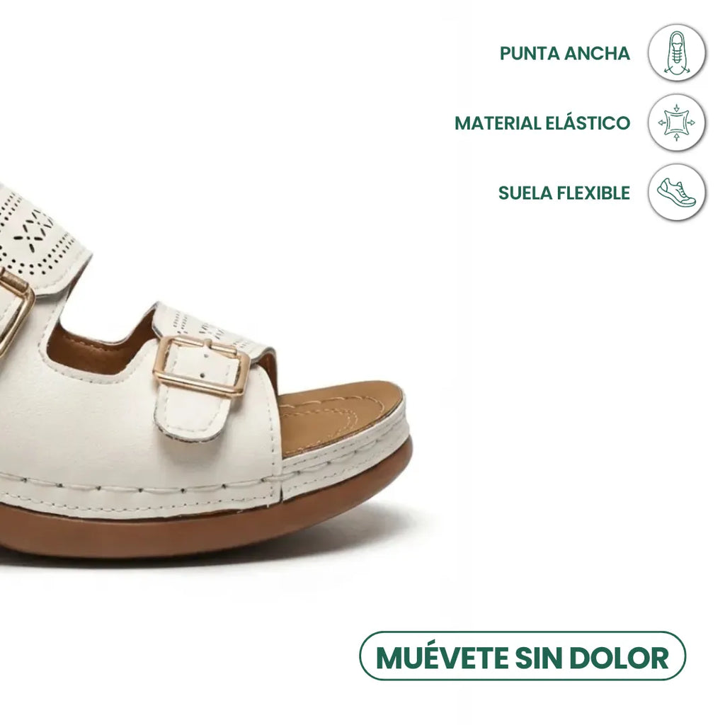 Alba - Sandalias Ortopédicas de Cuña para mujer