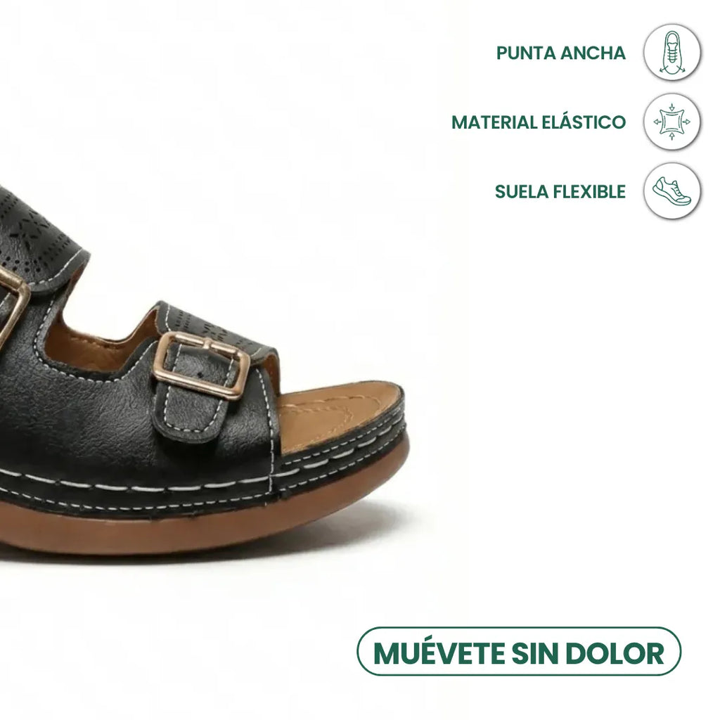 Alba - Sandalias Ortopédicas de Cuña para mujer